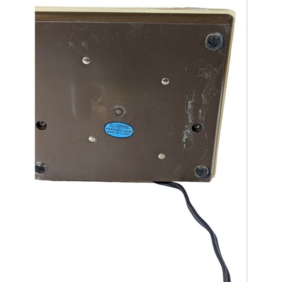 TENSOR Double Gooseneck Desk Lamp Brass Toned Vtg Mid Century Modern Wood Grain - Picture 9 of 9